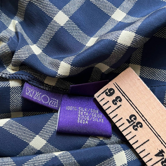 Ralph Lauren Collection Purple Label Light Academia Silk Dress Womwn Size 10 - Picture 13 of 16